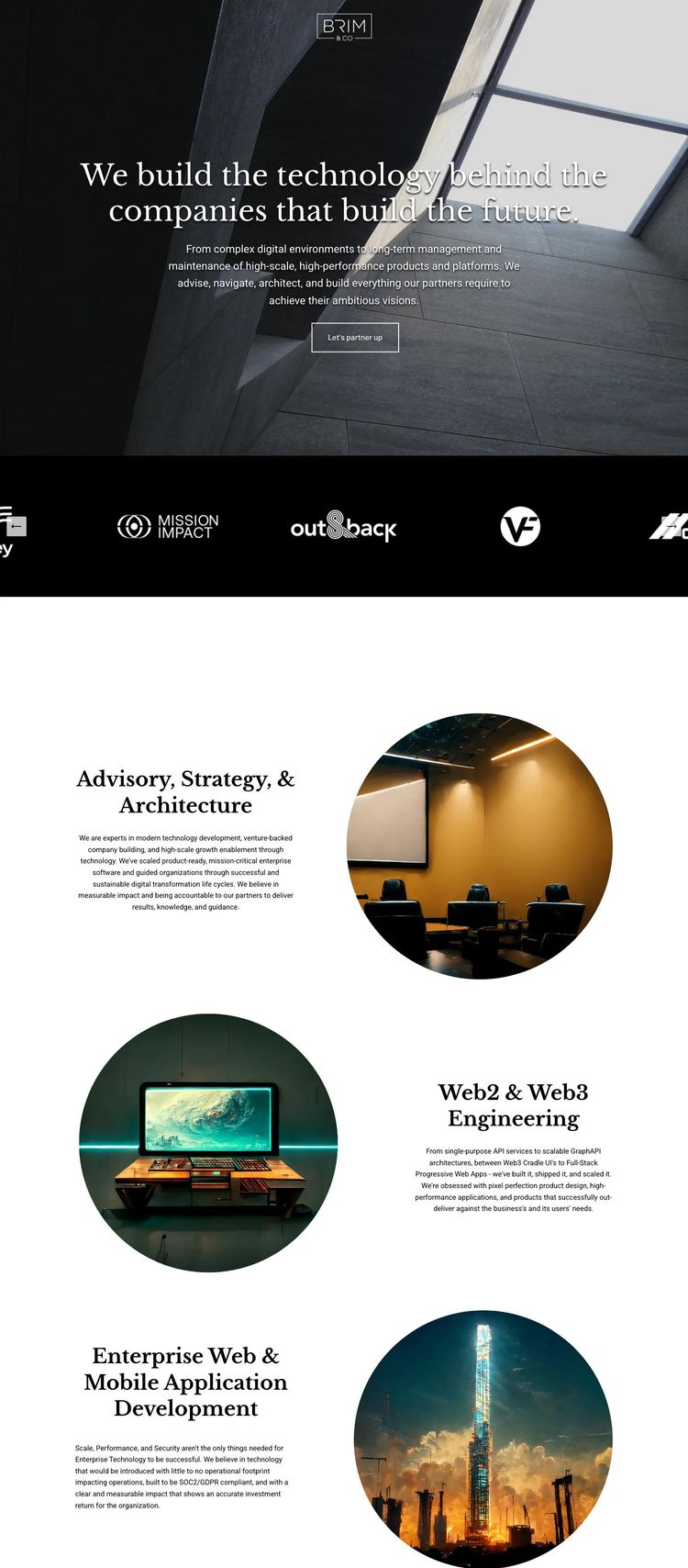 Screenshot 2 of Brim (Example Squarespace IT Services Website)