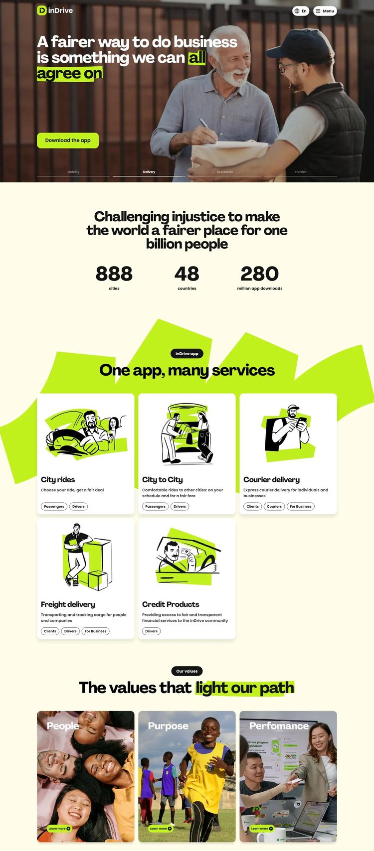 Screenshot 2 of inDrive (Example Next.js Mobile App Website)