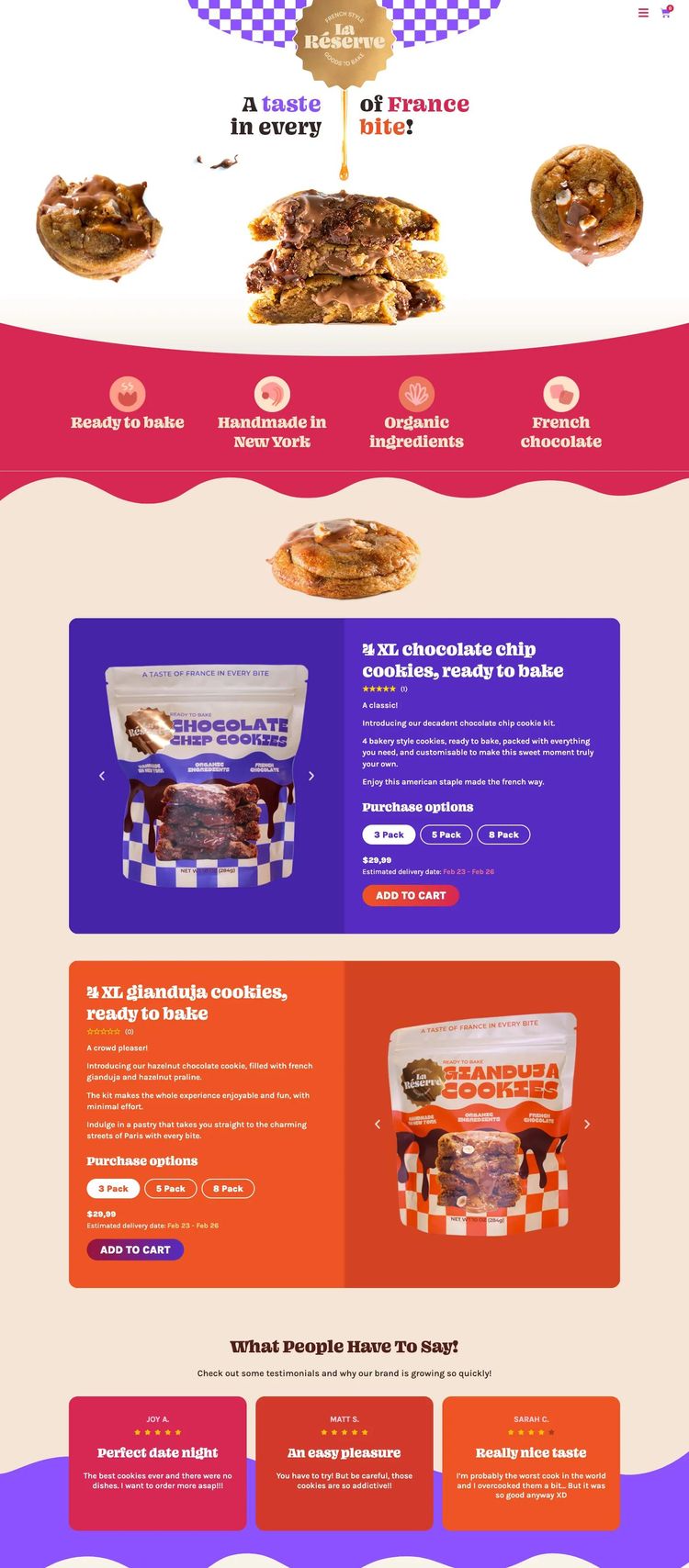 Screenshot 2 of La Reserve NY (Example WordPress Bakery Website)
