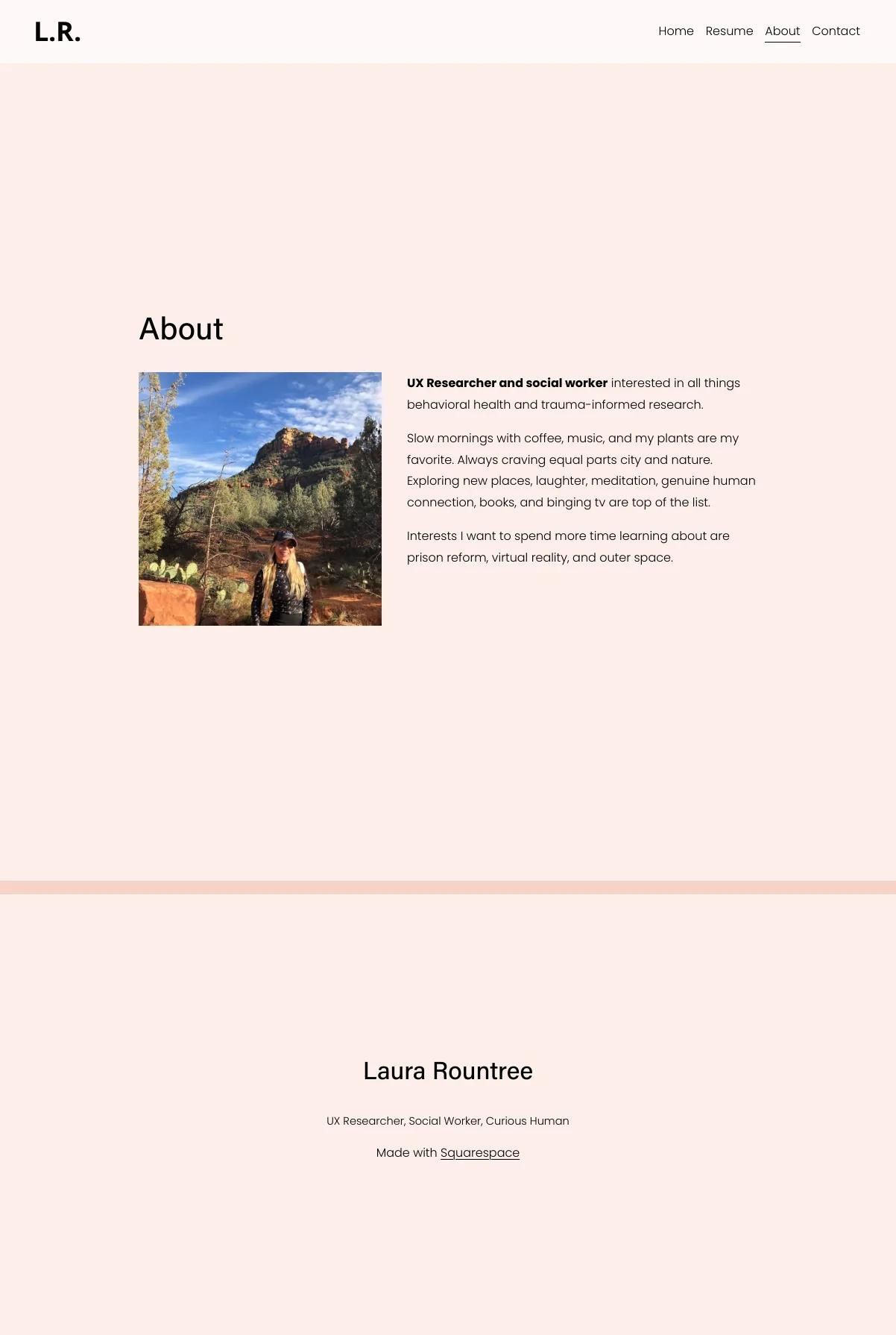Screenshot 2 of Laura Rountree (Example Squarespace Resume Website)
