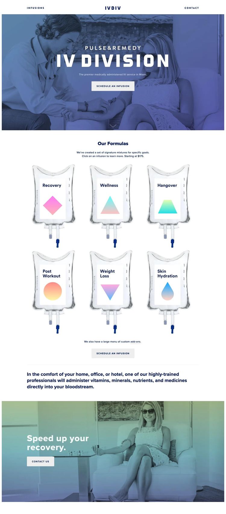 Screenshot 2 of IV Division (Example Squarespace Health and Wellness Website)