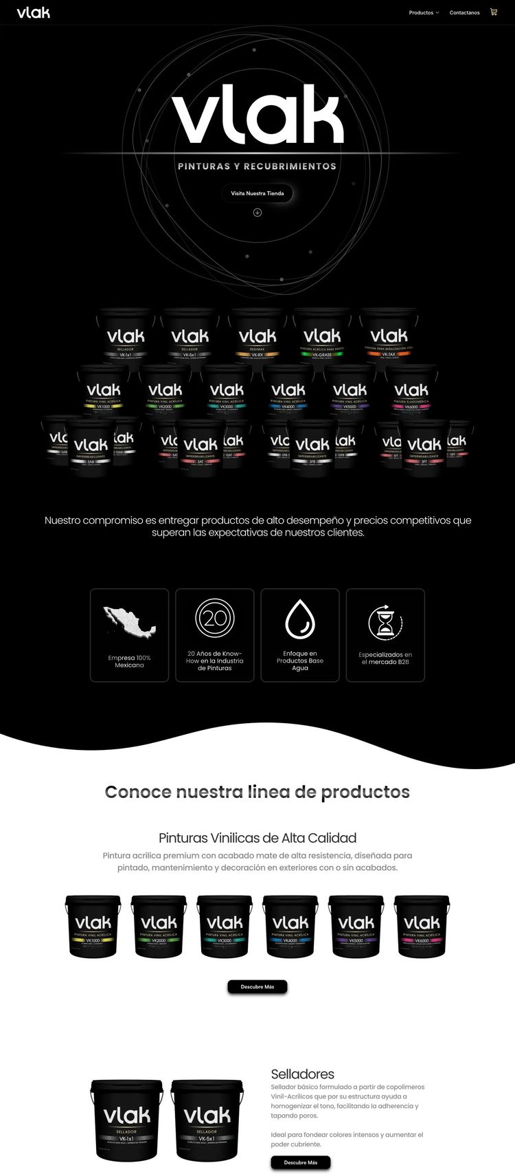 Screenshot 2 of Vlak Coatings (Example Framer Manufacturing Website)