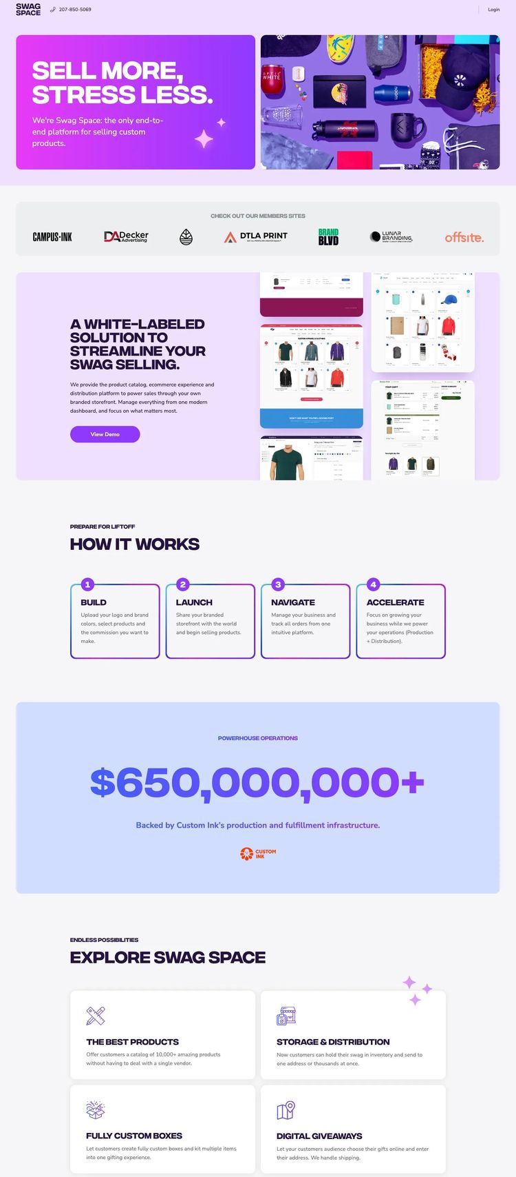 Screenshot 2 of Swag Space (Example Astro Clothing/Fashion Website)