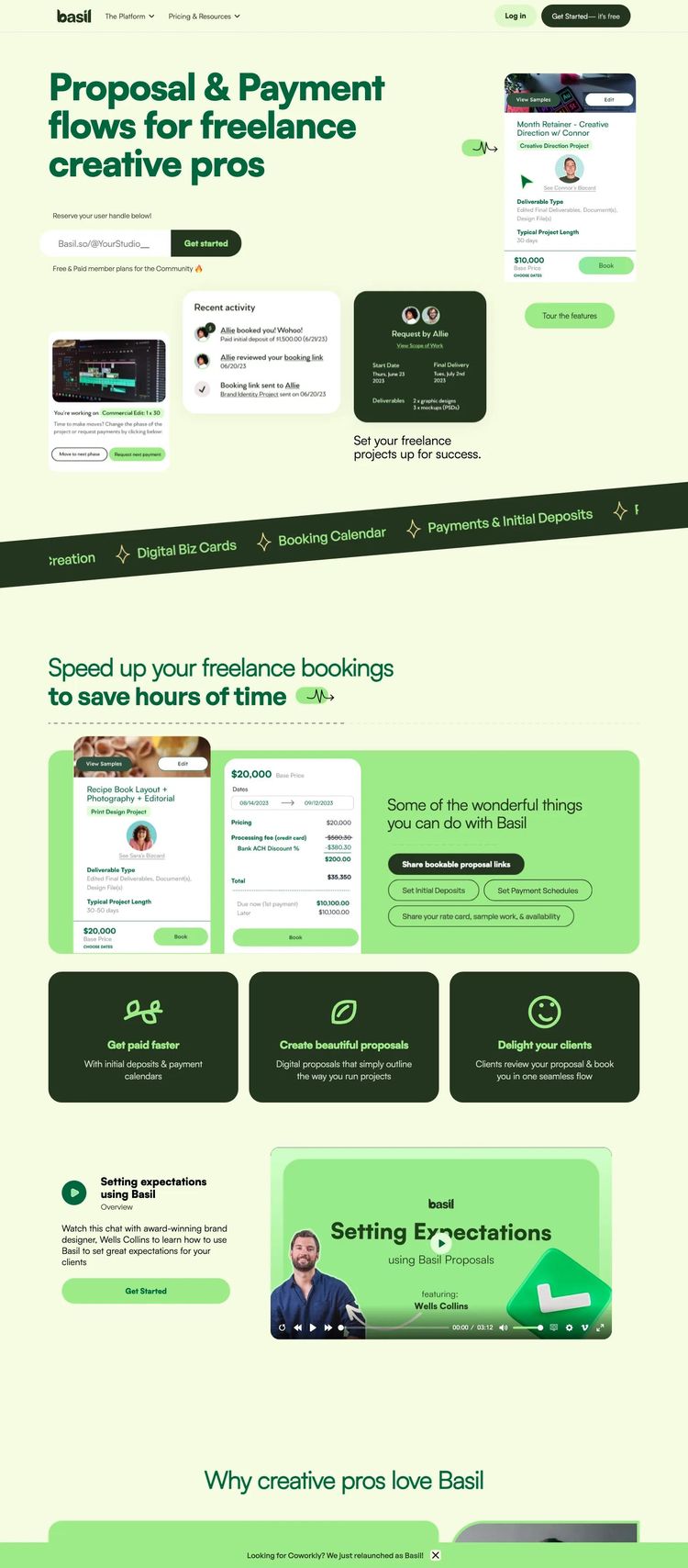 Screenshot 2 of Basil (Example Webflow Business Operations Website)
