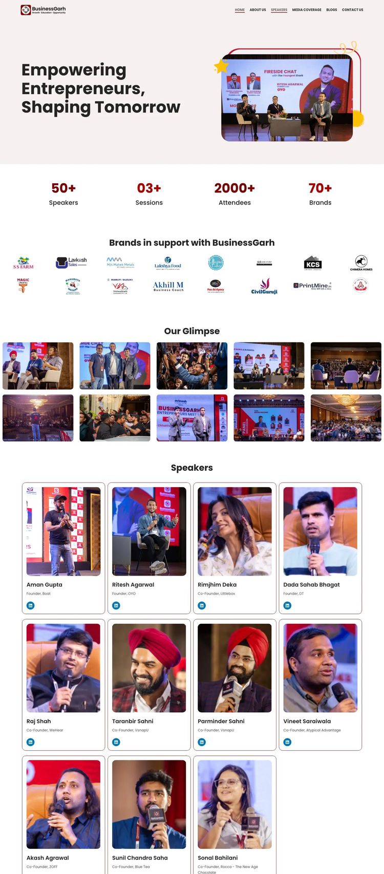 Screenshot 2 of BusinessGarh (Example WordPress Conference Website)