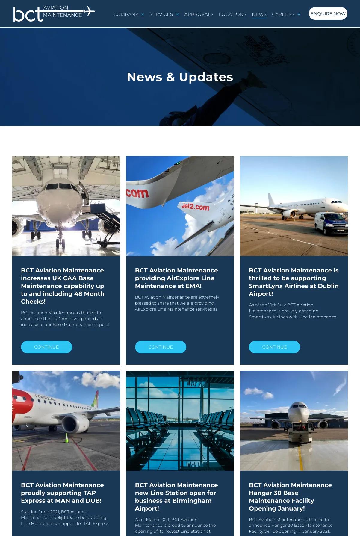 Screenshot 3 of BCT Aviation Maintenance (Example Duda Website)