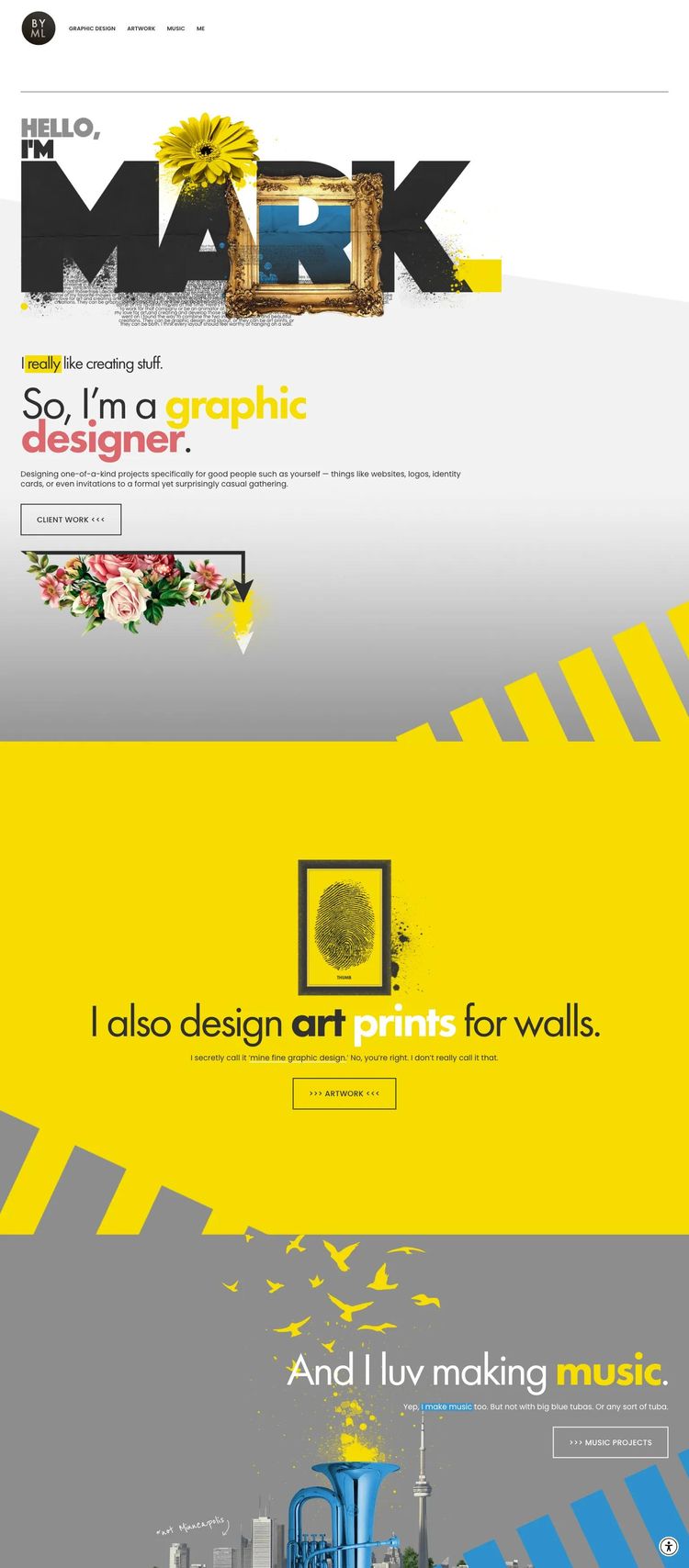 Screenshot 1 of by Mark Lange (Example Squarespace Artist Website)