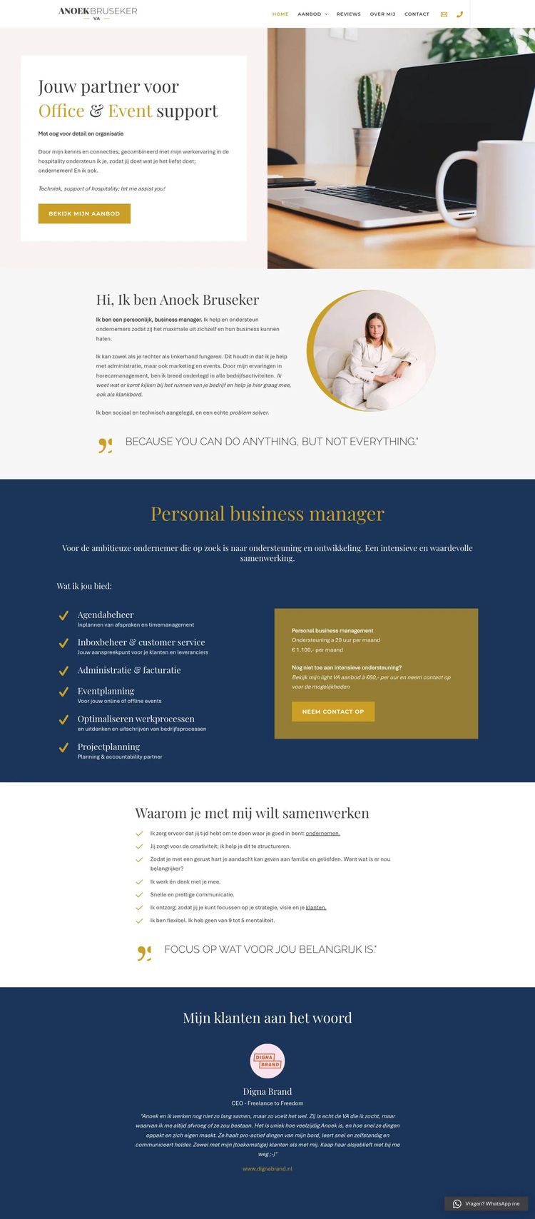 Screenshot 2 of Anoek Bruseker (Example WordPress Business Consultant Website)