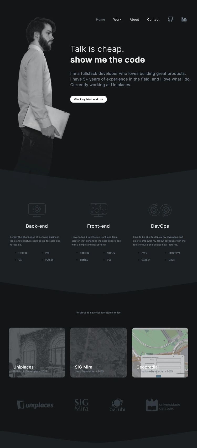 Screenshot 2 of Uniplaces (Example Gatsby Developer Tools Website)