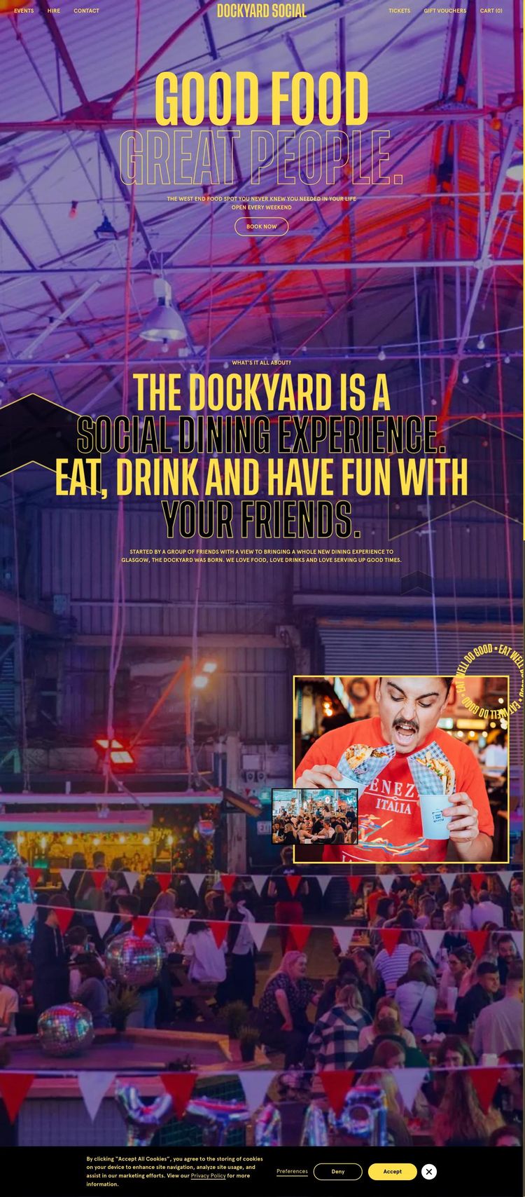 Screenshot 1 of The Dockyard Social (Example Webflow Ecommerce (General) Website)
