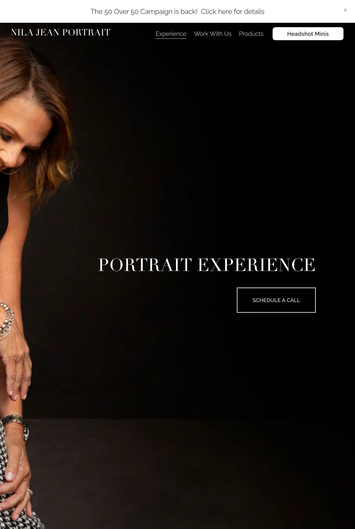 Screenshot 2 of Nila Jean Portrait (Example Squarespace Photography Website)