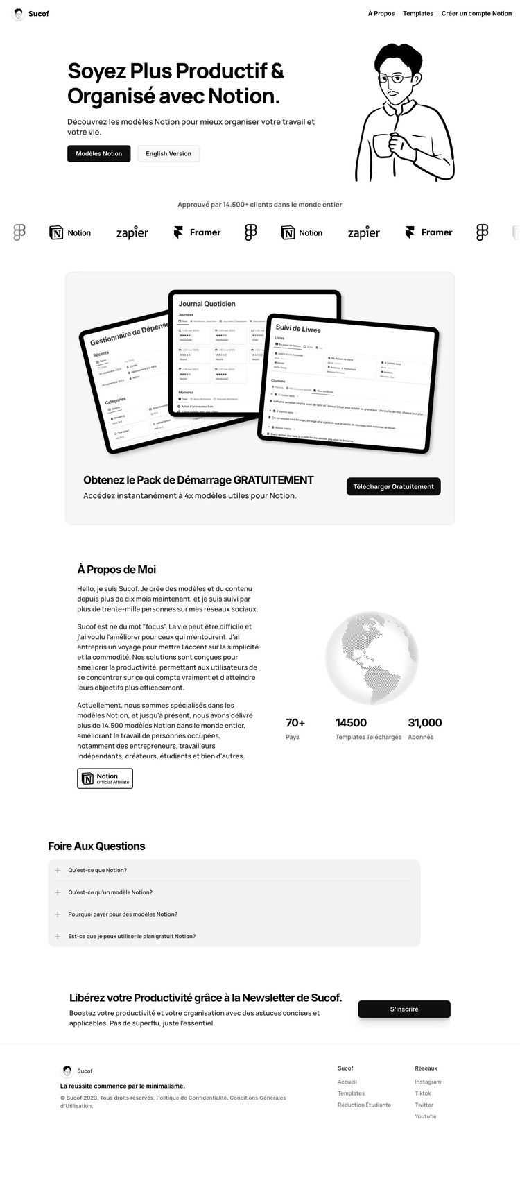Screenshot 2 of Sucof (Example Framer Productivity and Collaboration Website)