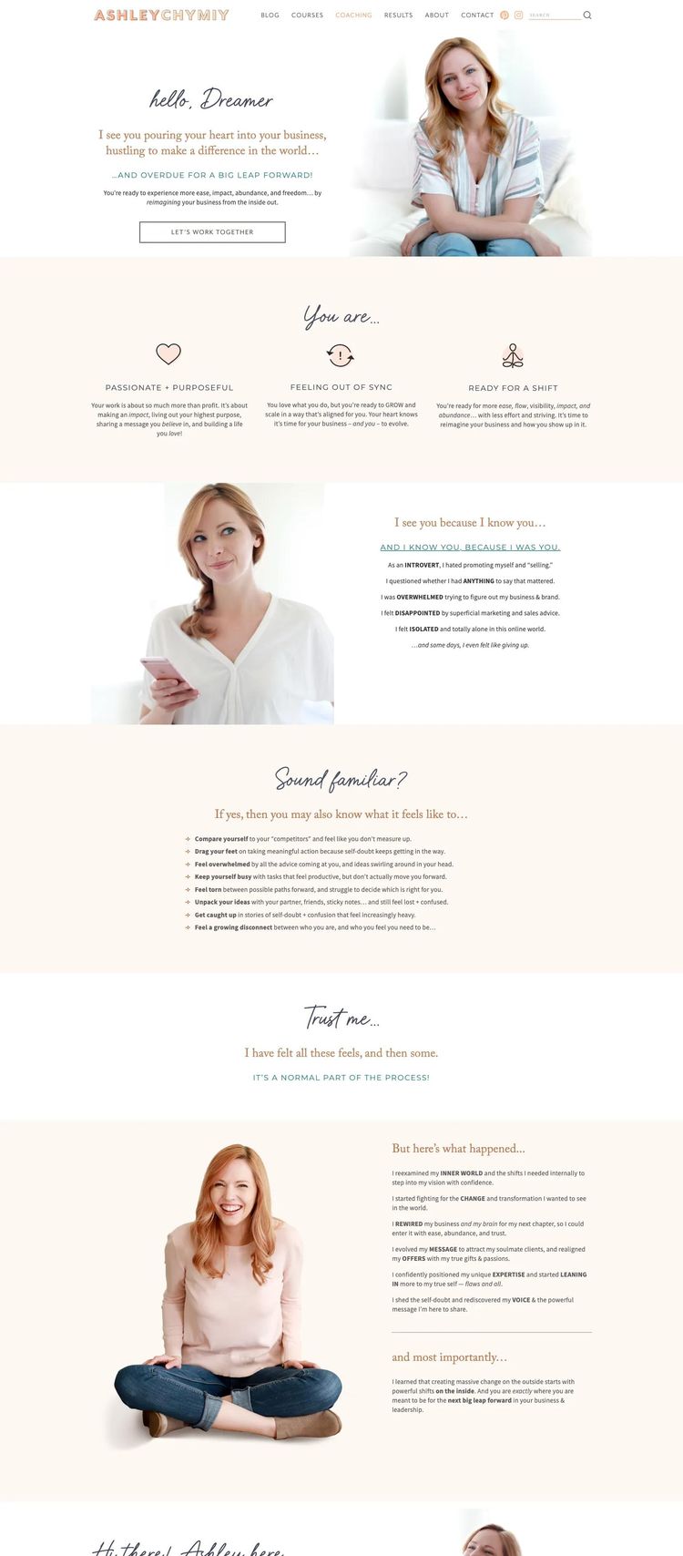 Screenshot 1 of Hellohappen (Example Squarespace Life/Business Coach Website)