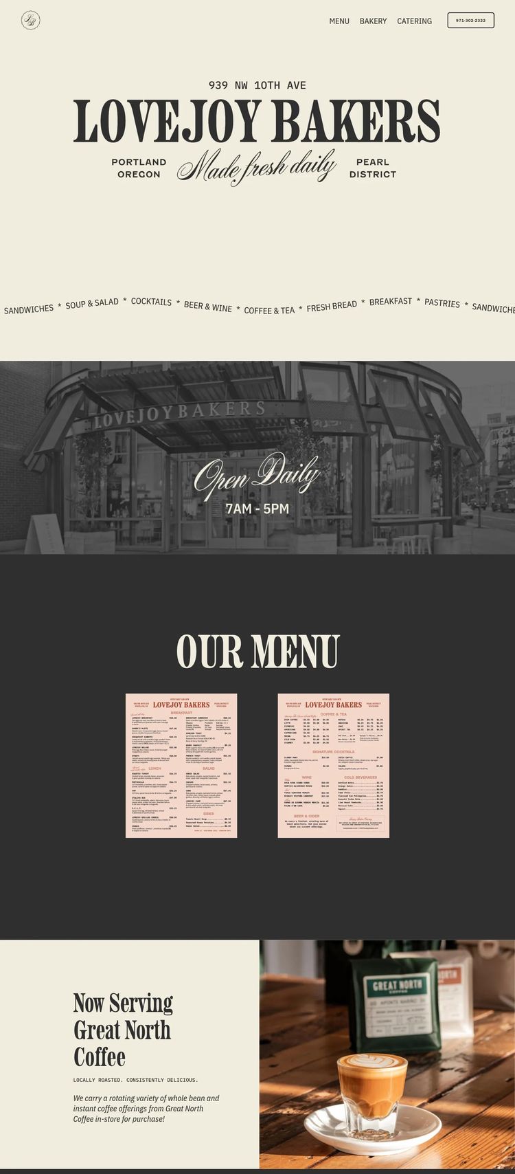 Screenshot 2 of Lovejoy Bakers (Example Squarespace Bakery Website)