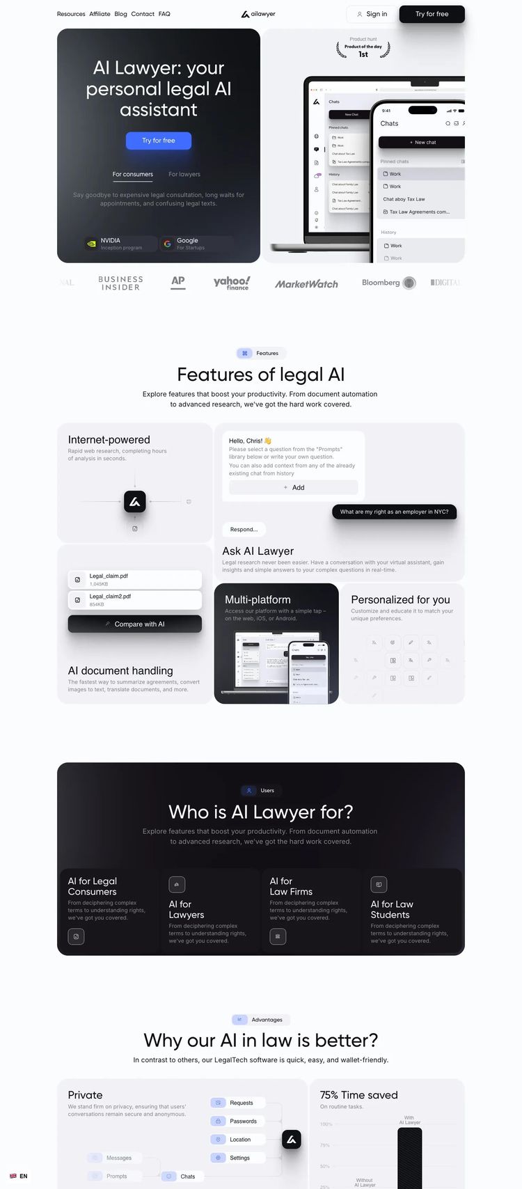 Screenshot 2 of AI Lawyer (Example Framer Law Firm Website)