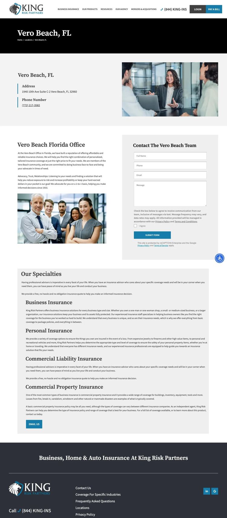 Screenshot 1 of Prestige-Ins (Example Squarespace Insurance Agent Website)