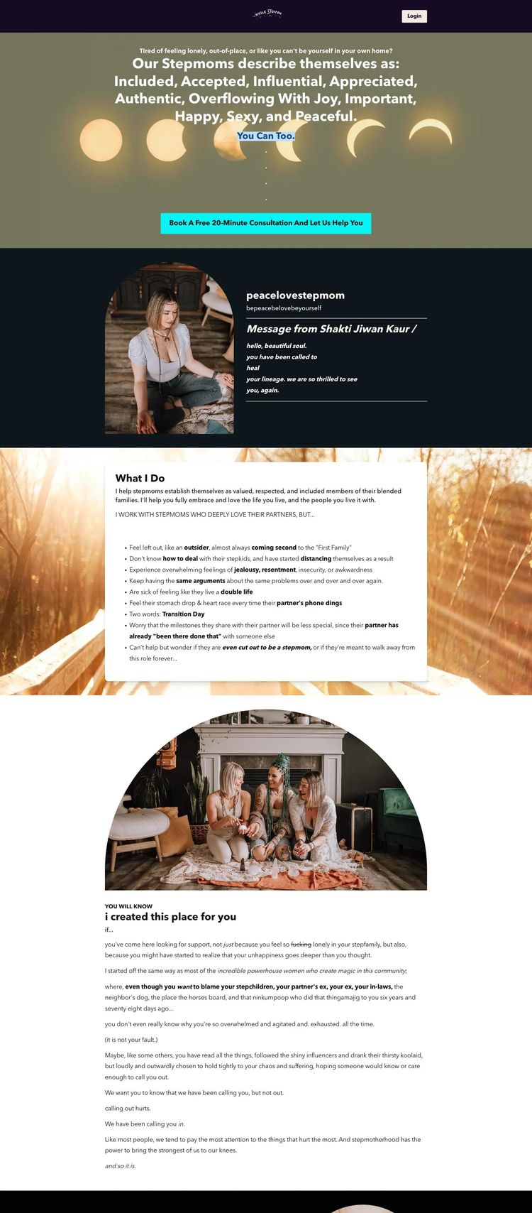 Screenshot 1 of Brittany Lynch's Academy (Example Podia Online Course Creator Website)