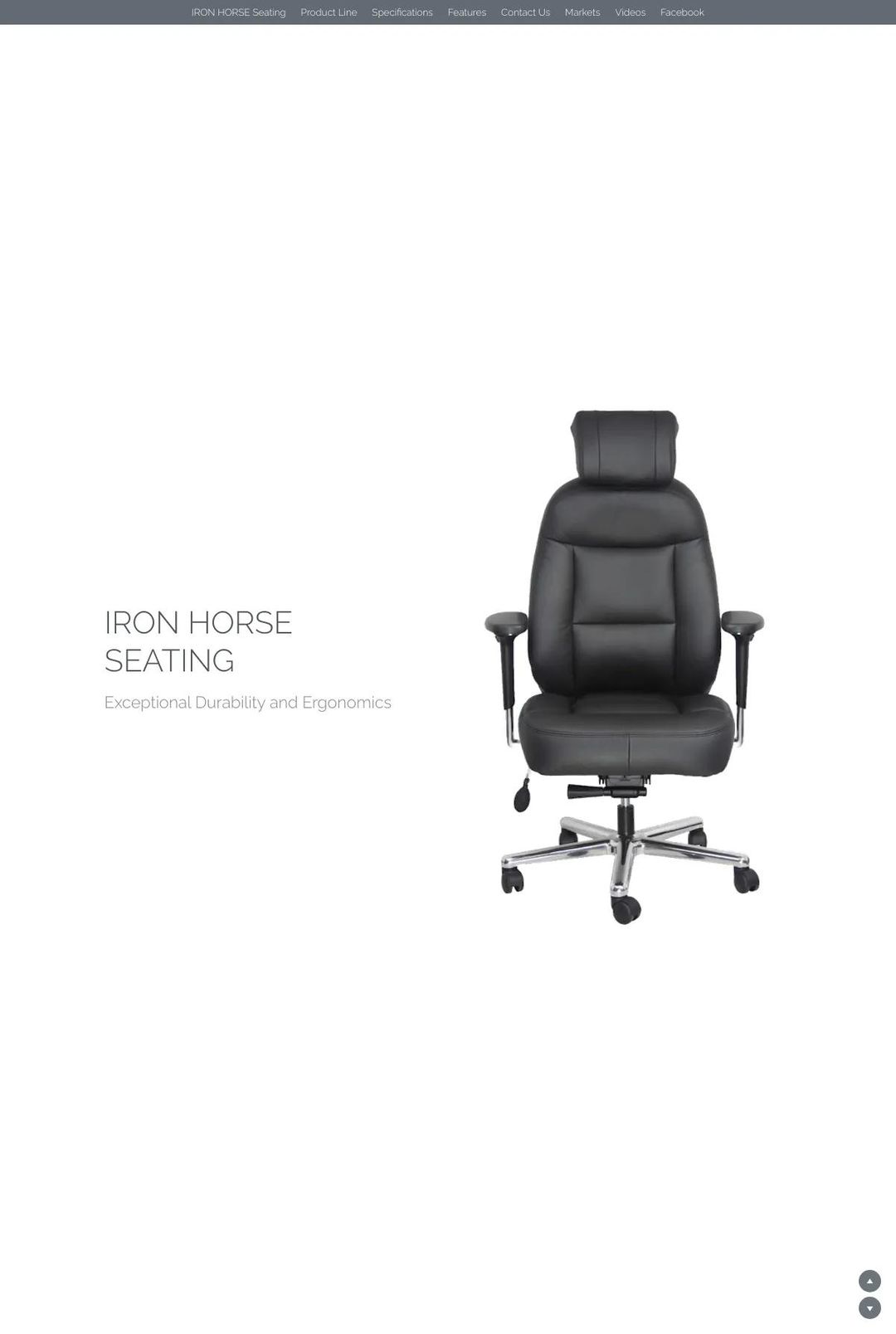 Screenshot 1 of Apex Office Chairs (Example Strikingly Website)