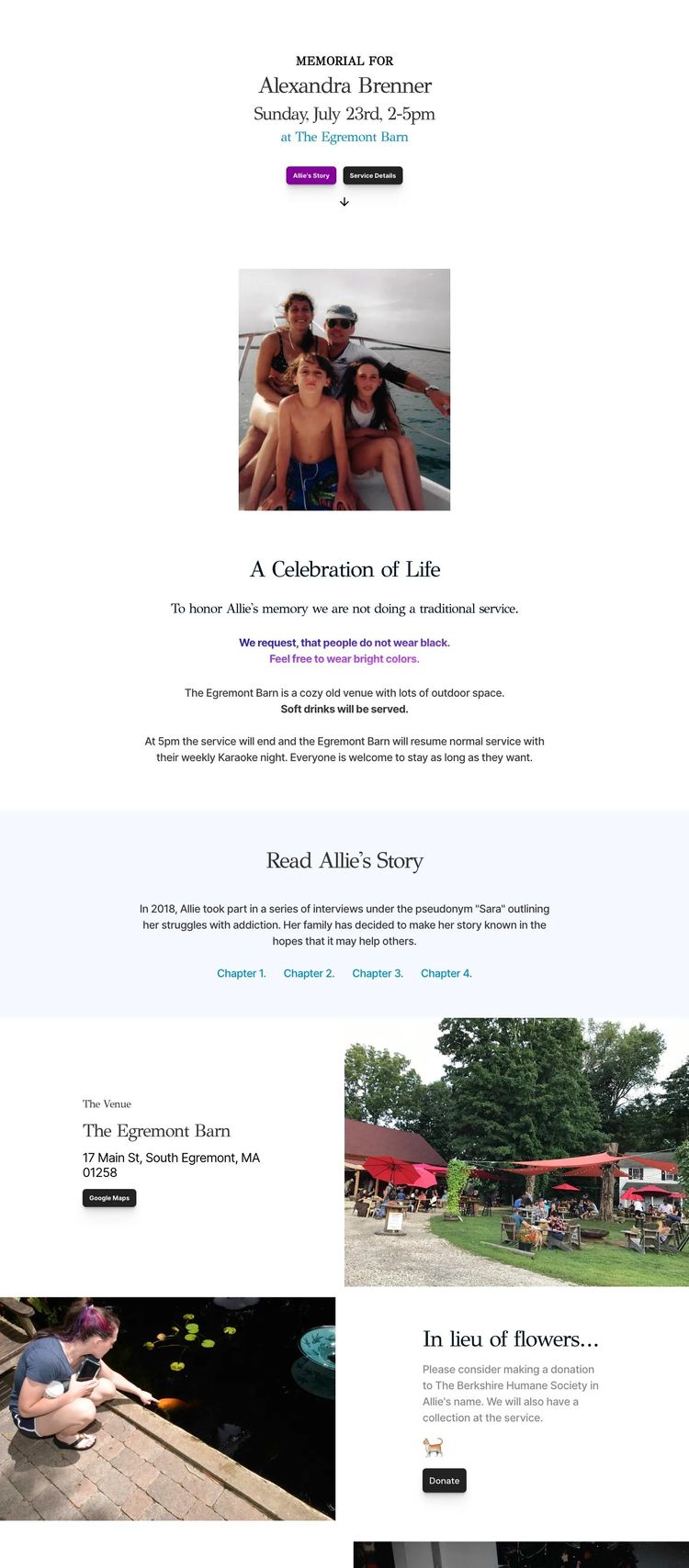 Screenshot 2 of Alexandra Brenner (Example Framer Nonprofit Organization Website)