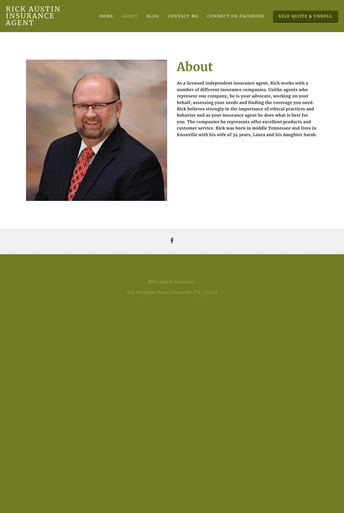 Screenshot 3 of Rick Austin Insurance Agent (Example Squarespace Insurance Agent Website)