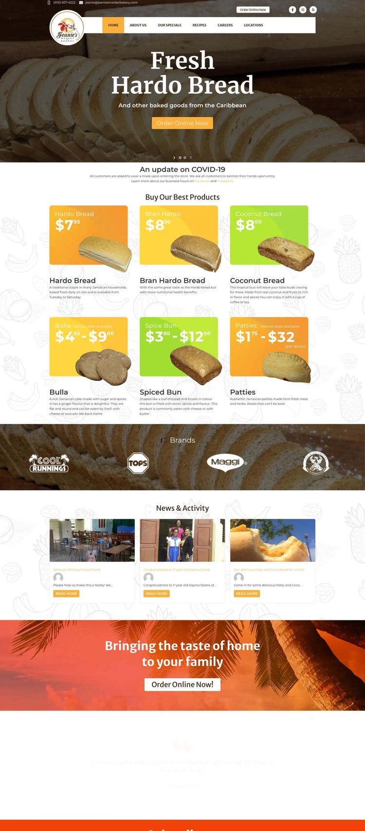 Screenshot 2 of Jeanie’s Market & Bakery (Example WordPress Bakery Website)