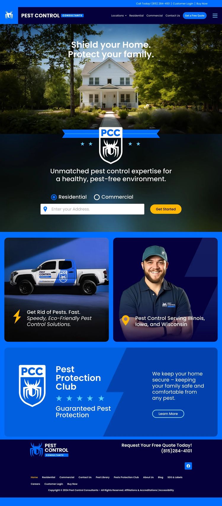 Screenshot 2 of Pest Control Consultants (Example WordPress Pest Control Website)