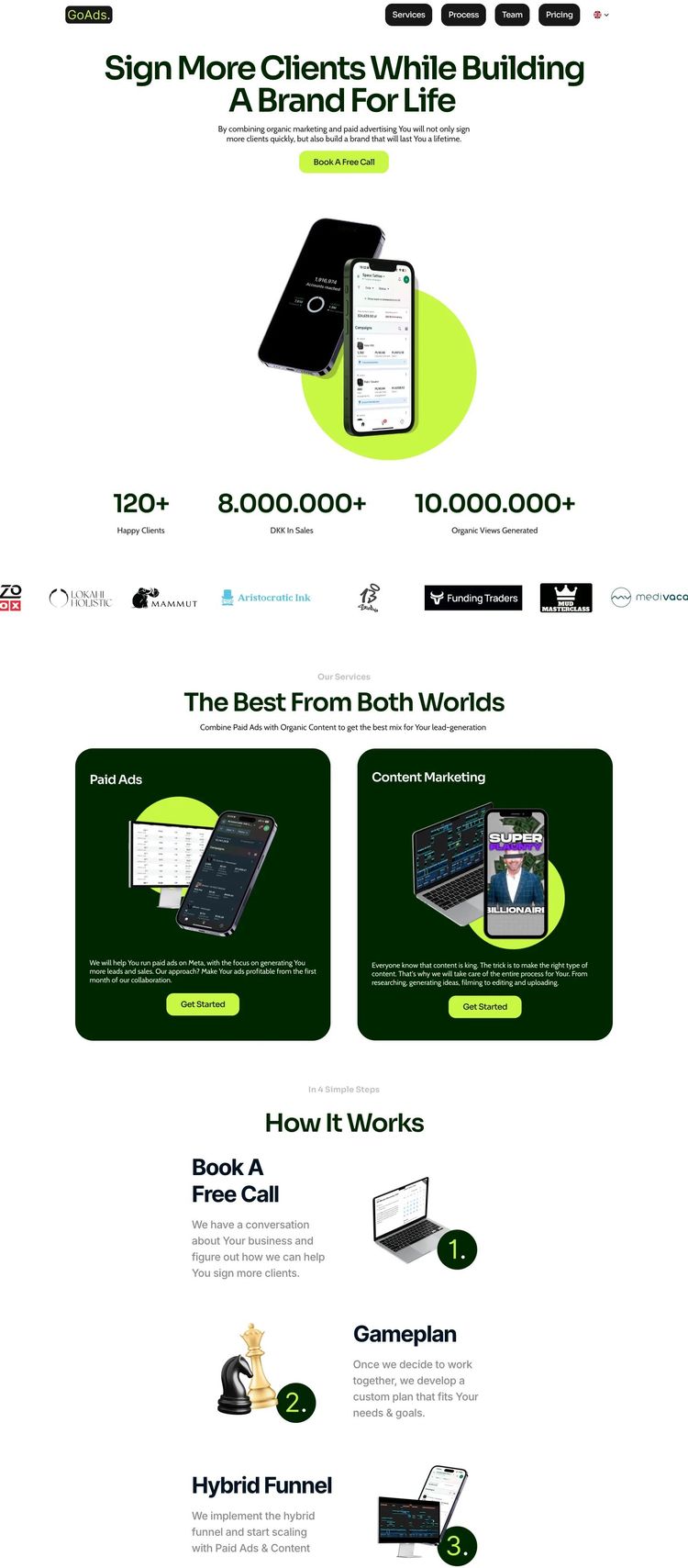 Screenshot 2 of Goads (Example Framer Marketing Agency Website)