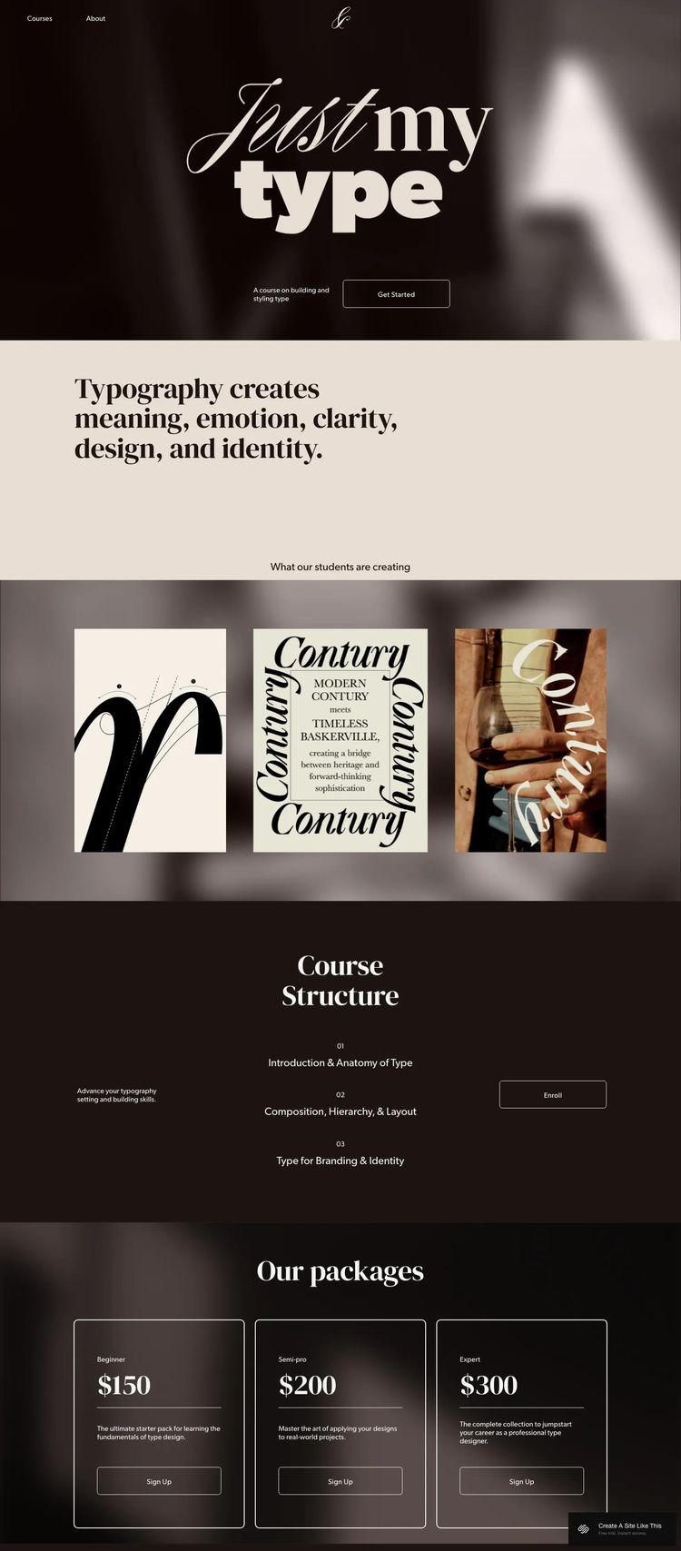 Screenshot 1 of Just My Type Template