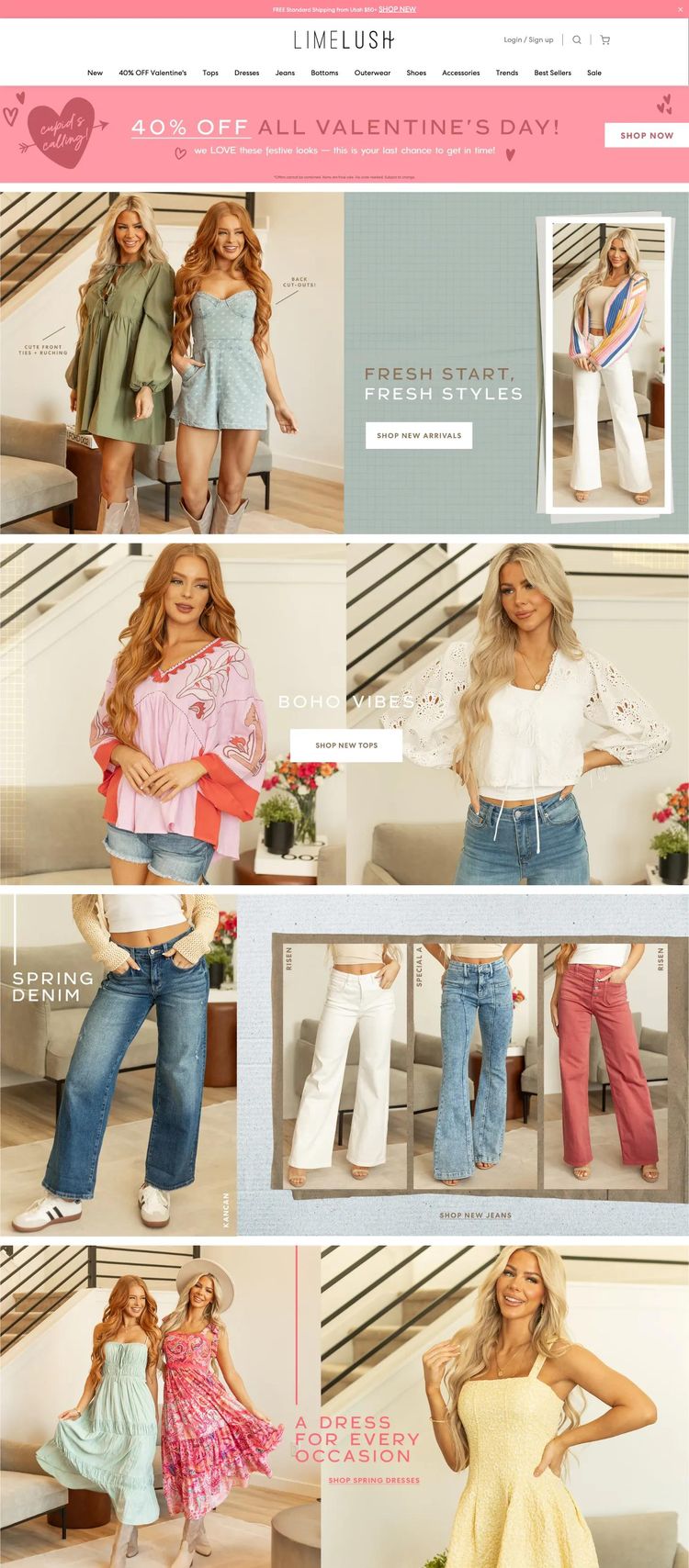 Screenshot 2 of Lime Lush (Example Shopify Clothing/Fashion Website)
