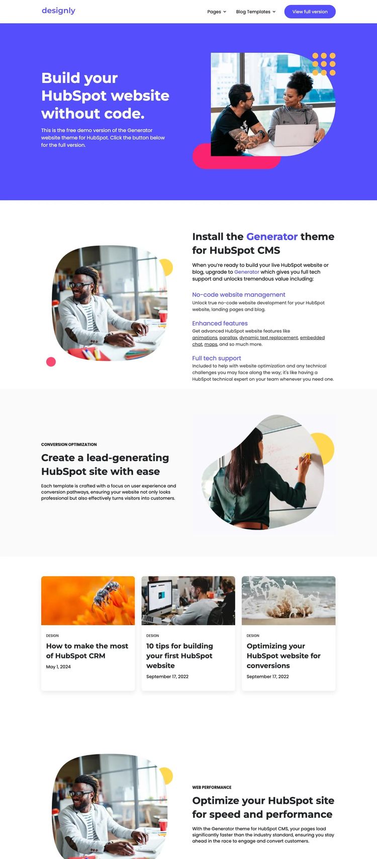 Screenshot 1 of Designly Template
