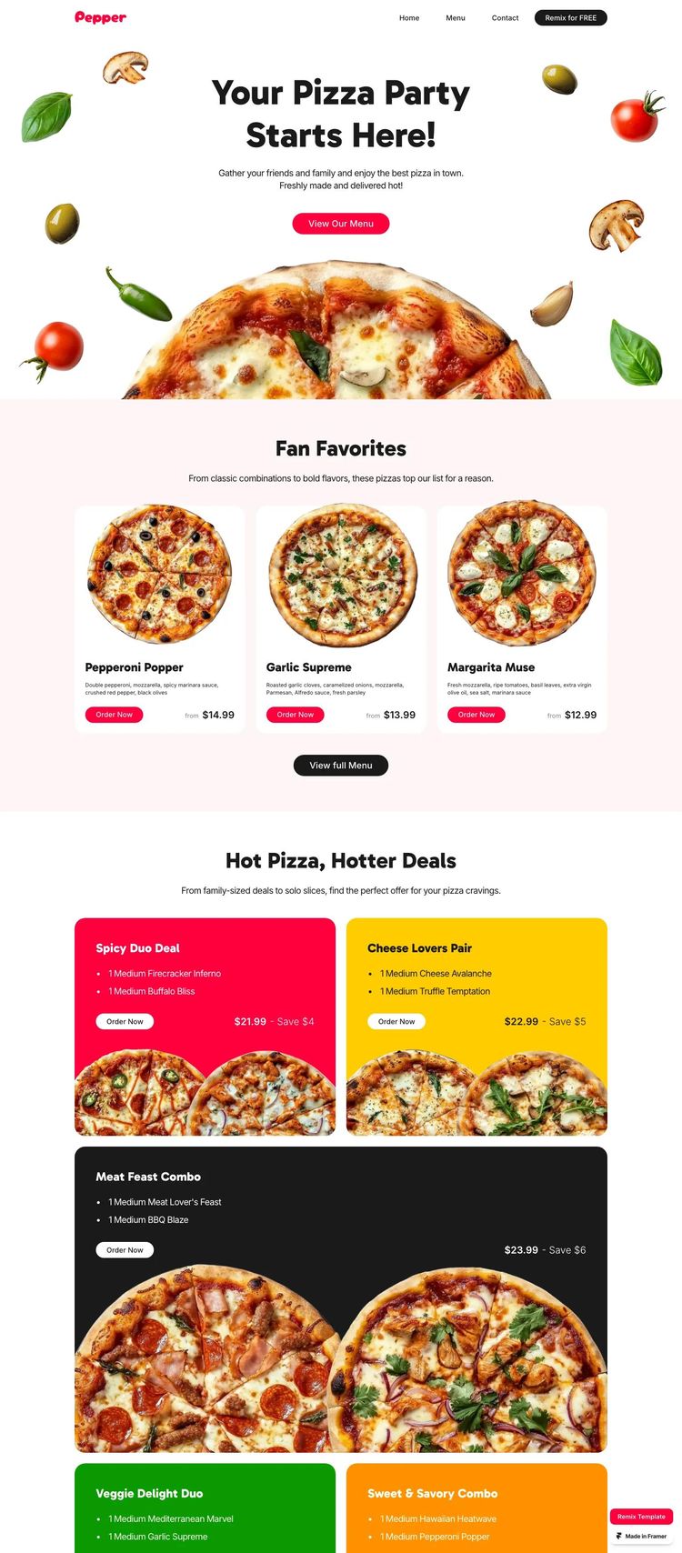 Screenshot 1 of Pepper Template