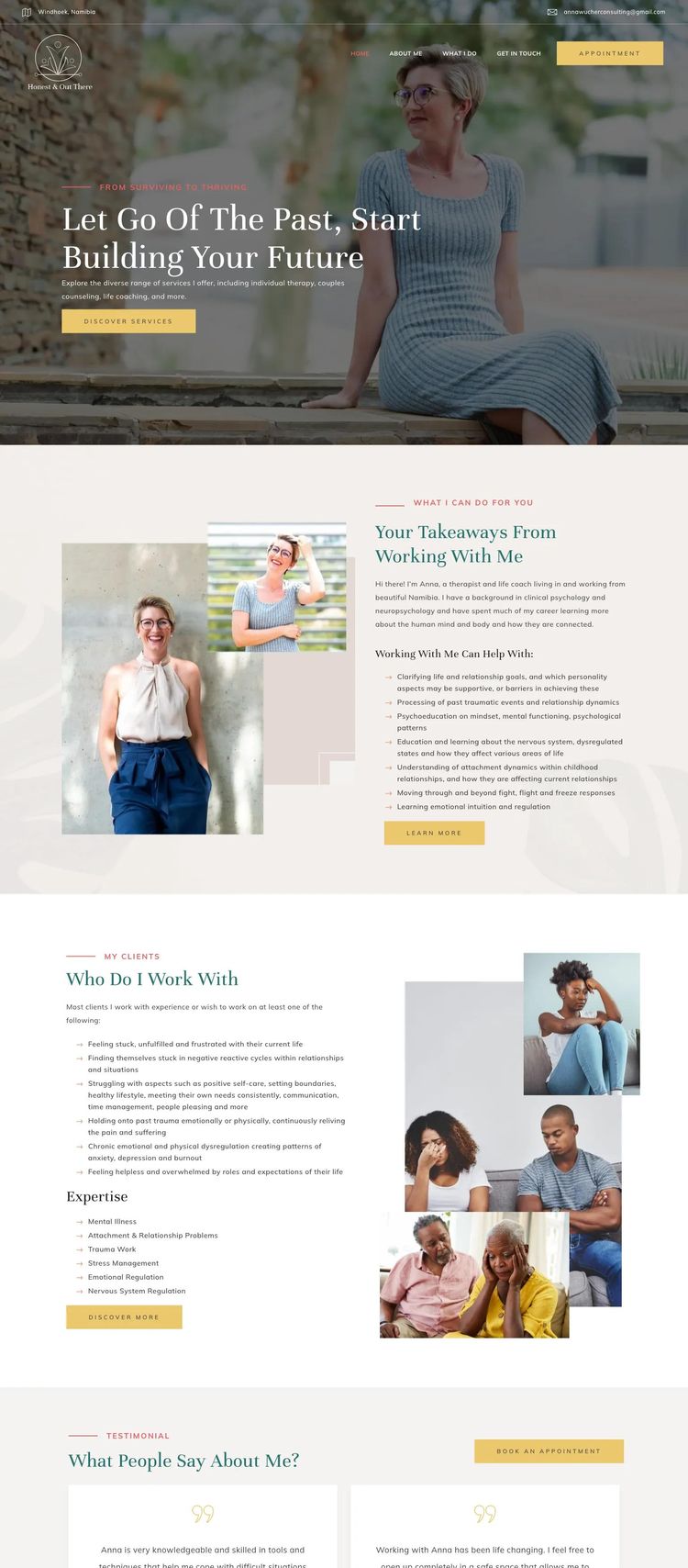 Screenshot 2 of Anna Wucher (Example WordPress Therapist Website)