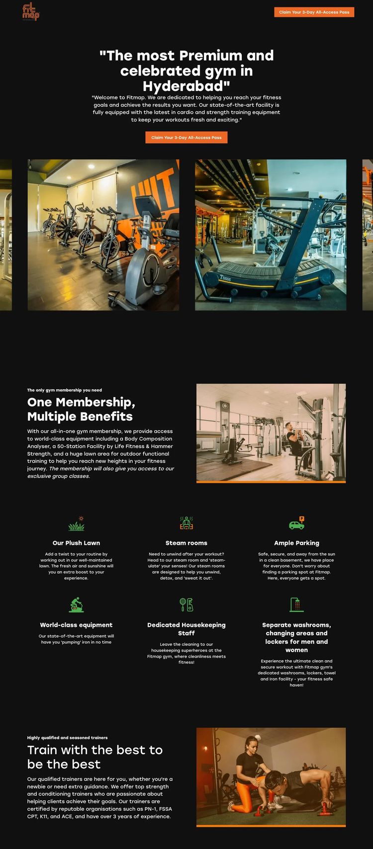 Screenshot 2 of Fitmap (Example Webflow Fitness Website)