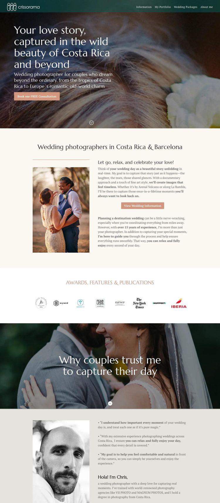 Screenshot 2 of Crissorama (Example WordPress Wedding Website)