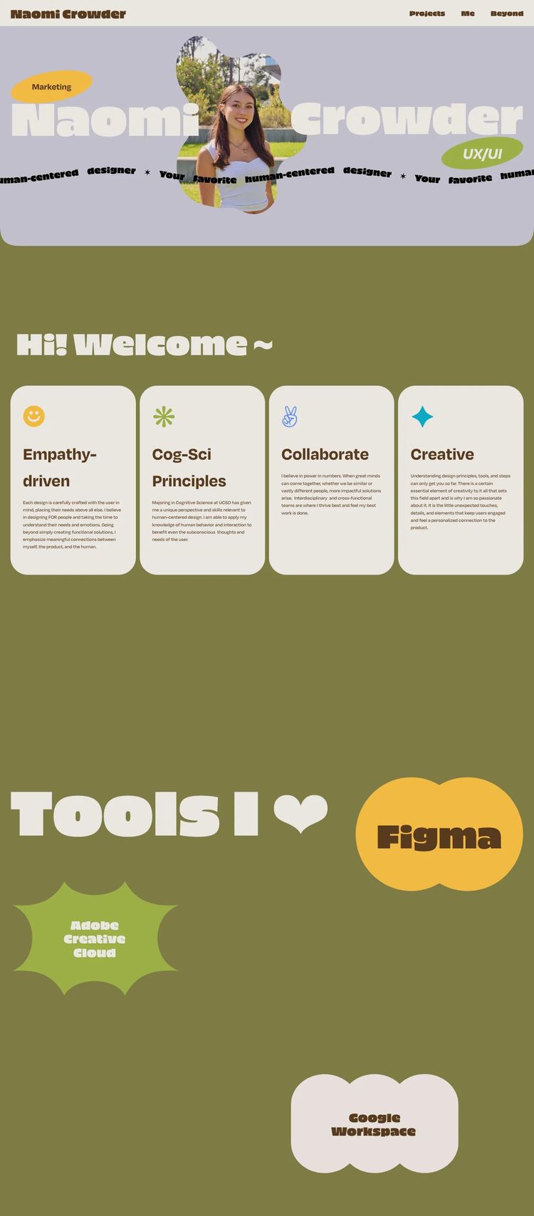 Screenshot 2 of Naomi Crowder (Example Squarespace Design Agency/Studio Website)