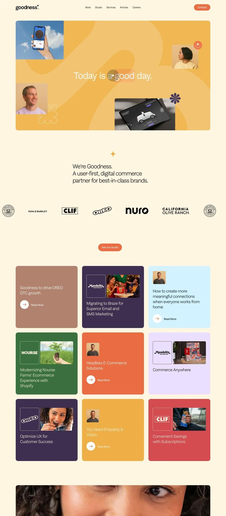 Screenshot 2 of Goodness (Example Squarespace Marketing Agency Website)