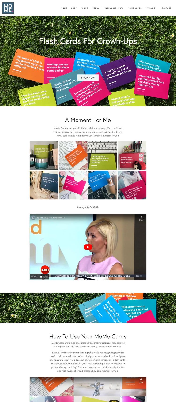 Screenshot 2 of MoMe (Example Squarespace Arts and Crafts Website)