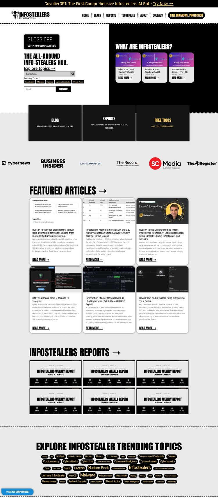 Screenshot 2 of Infostealers (Example WordPress AI and Machine Learning Website)