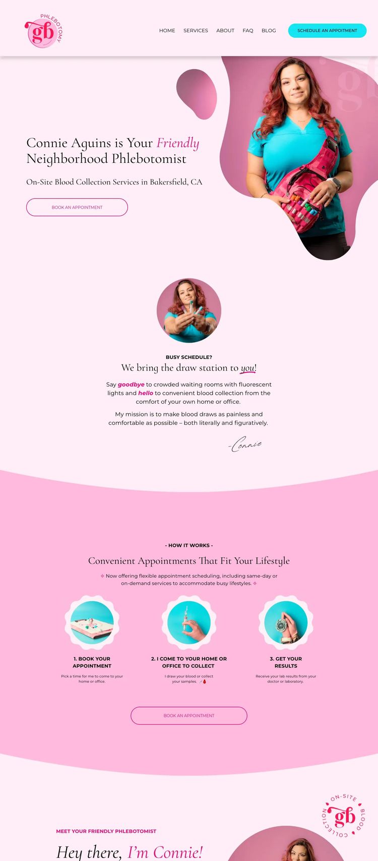 Screenshot 2 of Connie Aguins (Example Squarespace Medical Practice Website)