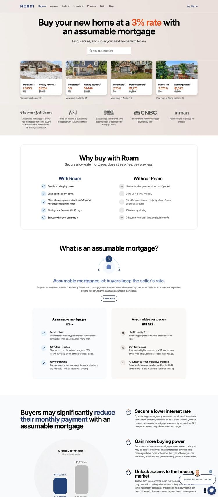 Screenshot 2 of Roam (Example HubSpot Real Estate Agent Website)