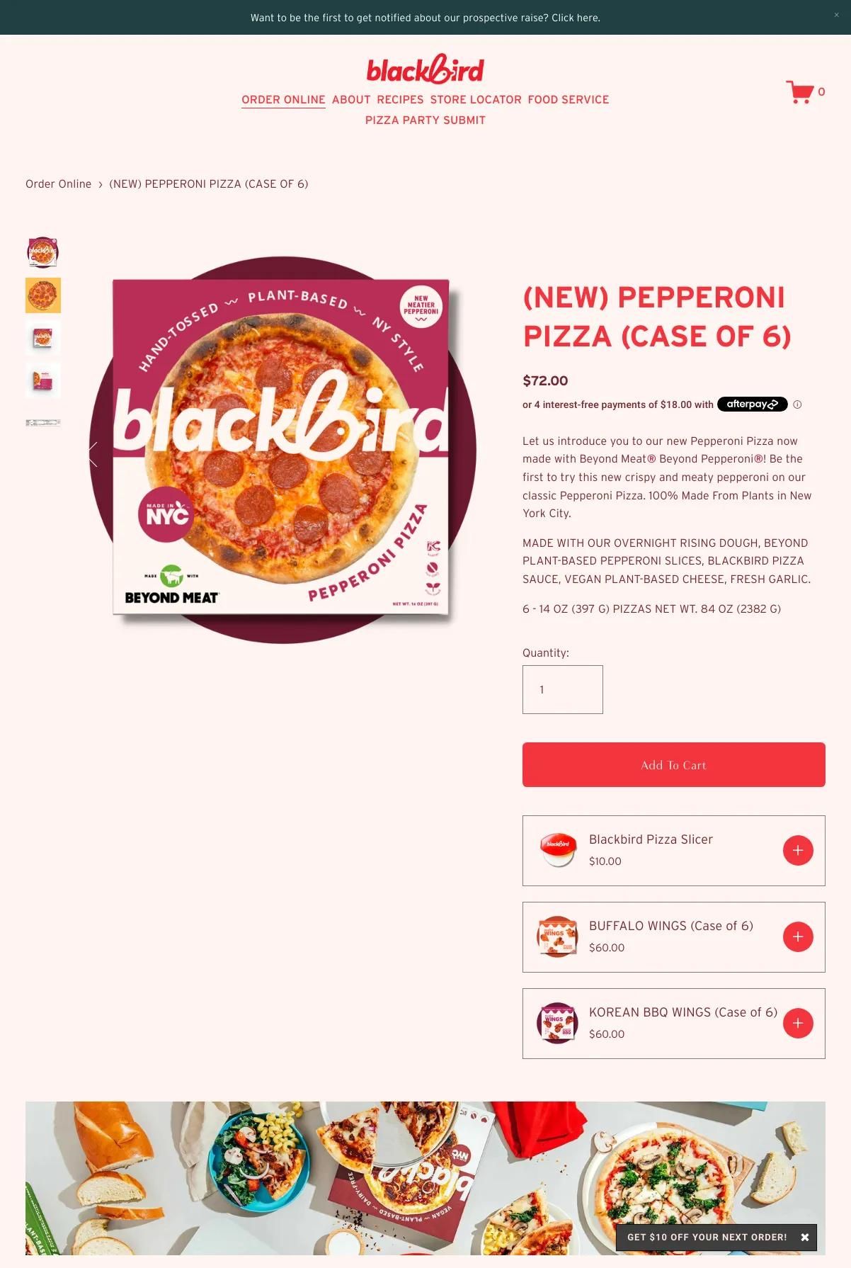 Screenshot 3 of Blackbird Foods (Example Squarespace Ecommerce Website)
