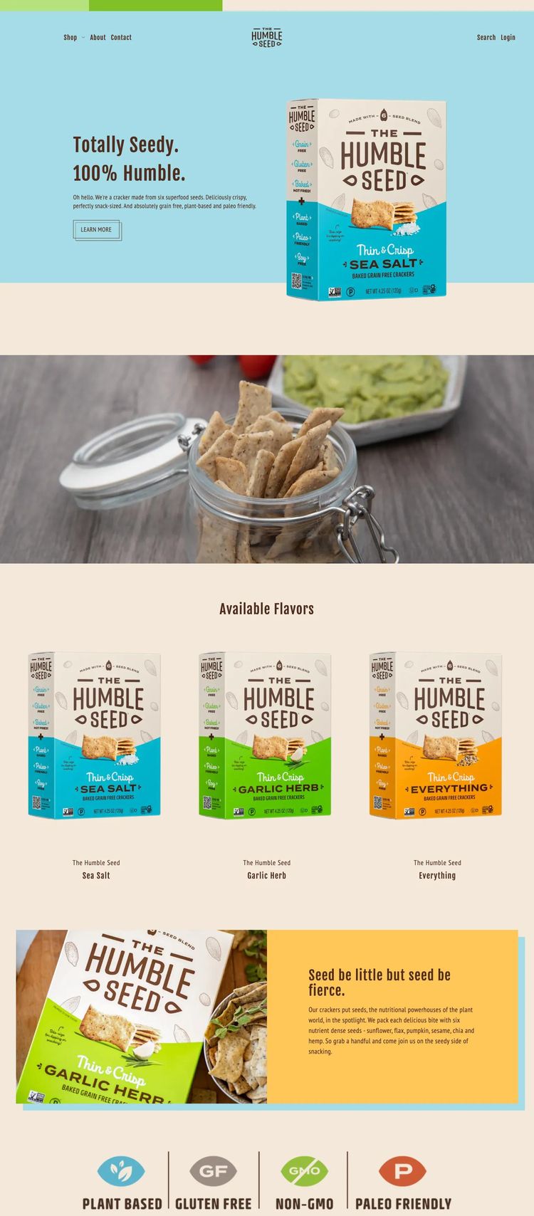 Screenshot 2 of Humble Seed (Example Shopify Food and Beverage Website)