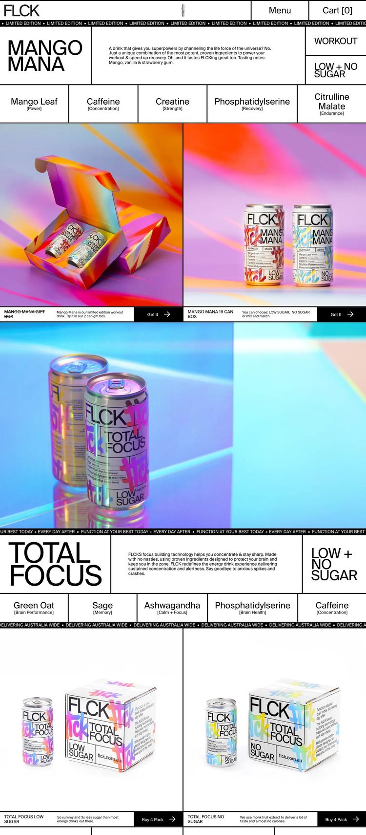 Screenshot 2 of FLCK (Example Shopify Beverage Website)