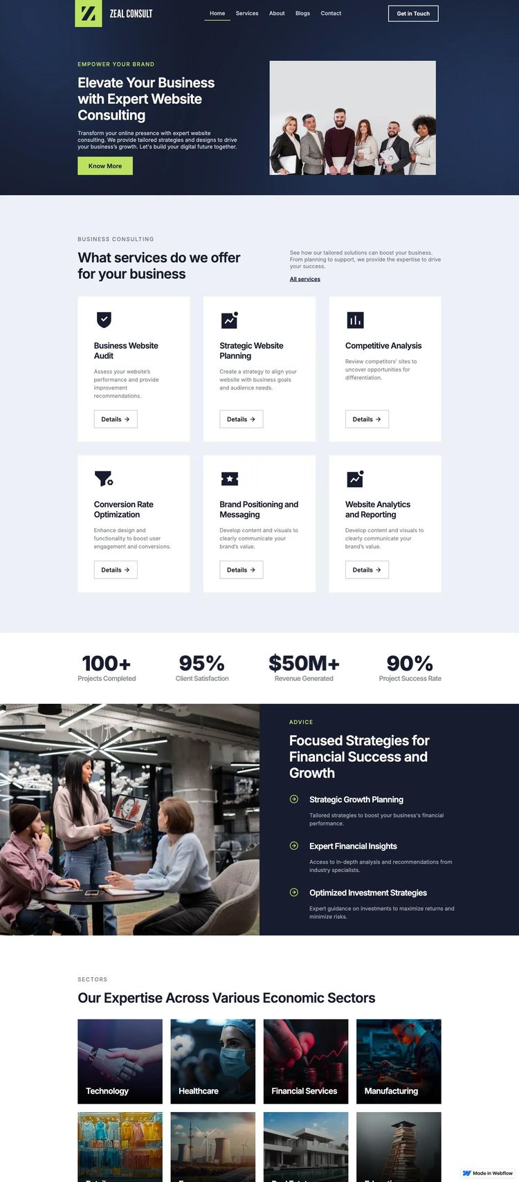 Screenshot 1 of Zeal Consult Template
