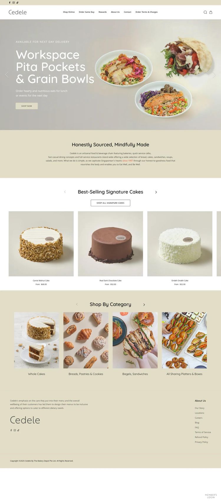 Screenshot 2 of Cedele (Example Shopify Bakery Website)
