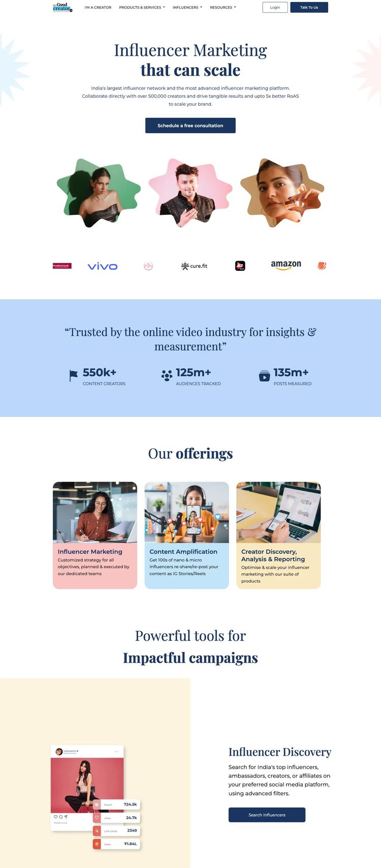 Screenshot 2 of Good Creator (Example Squarespace Marketing Agency Website)