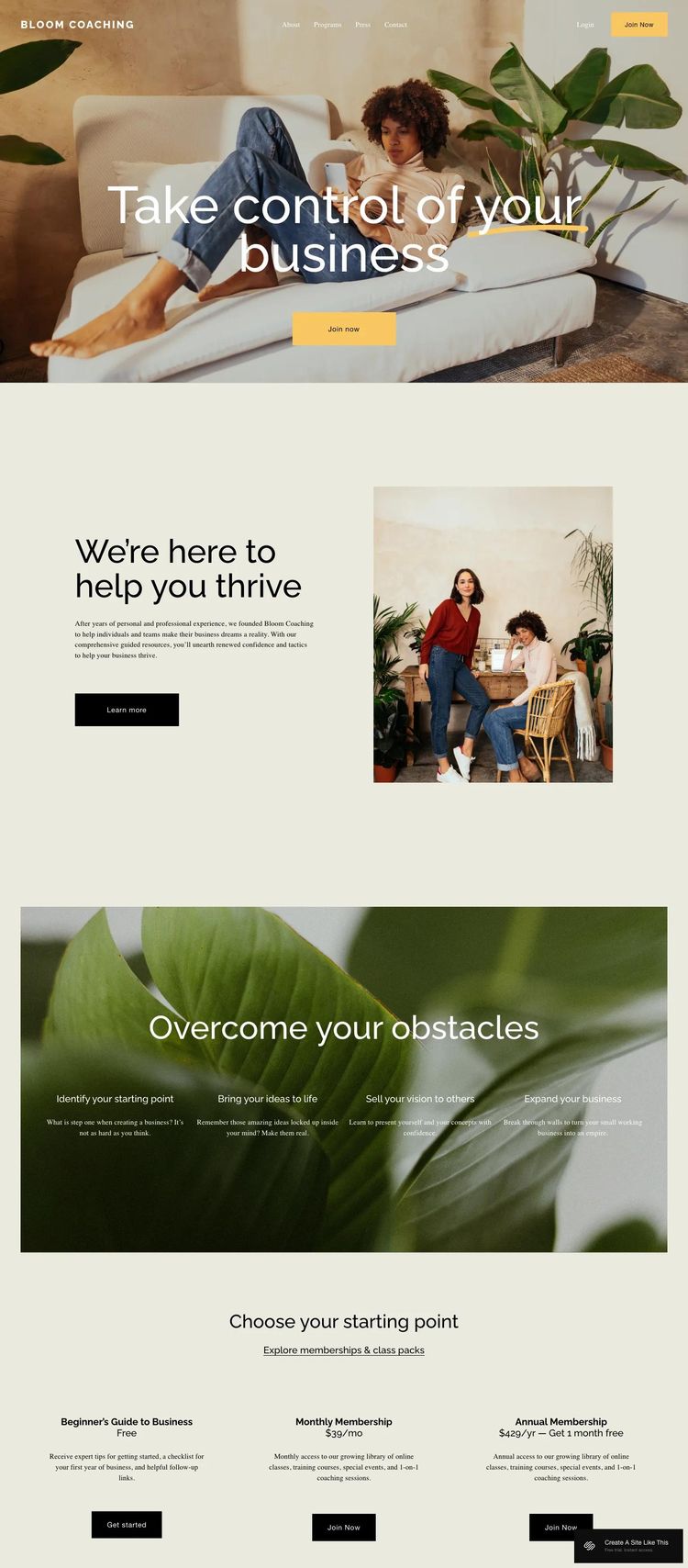 Screenshot 1 of Bloom Template