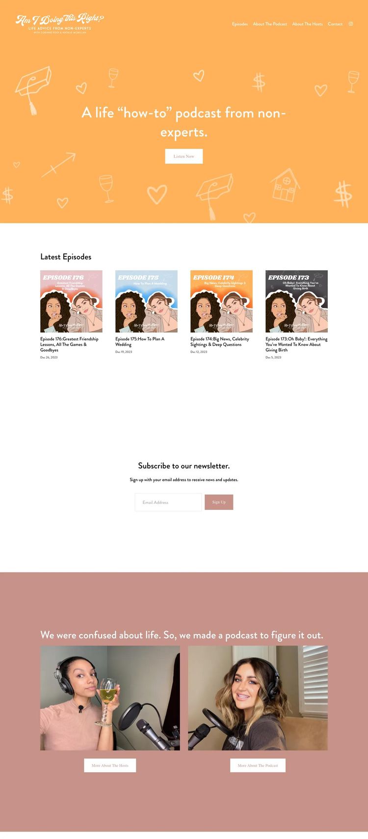Screenshot 1 of Am I Doing This Right (Example Squarespace Podcast Website)