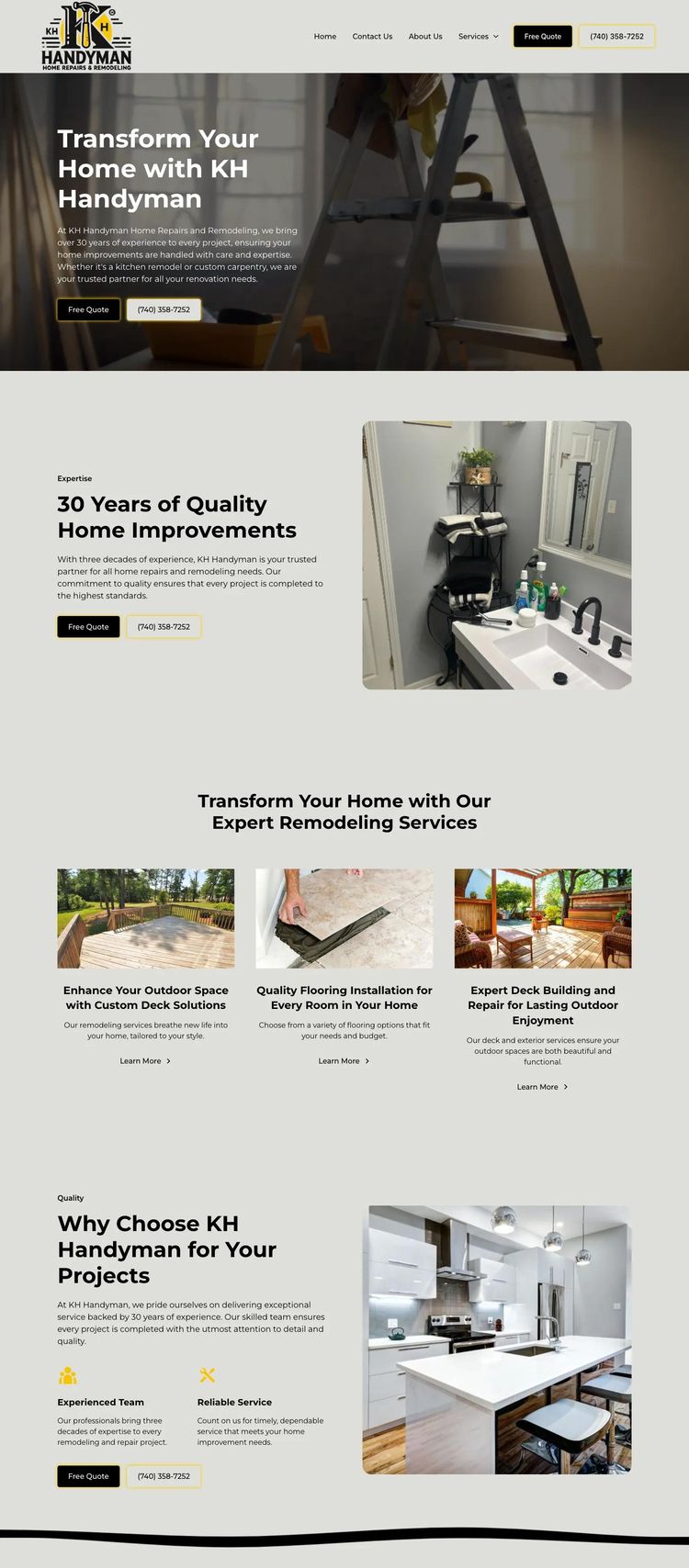 Screenshot 2 of KH Handyman Home Repairs (Example undefined Handyman Website)