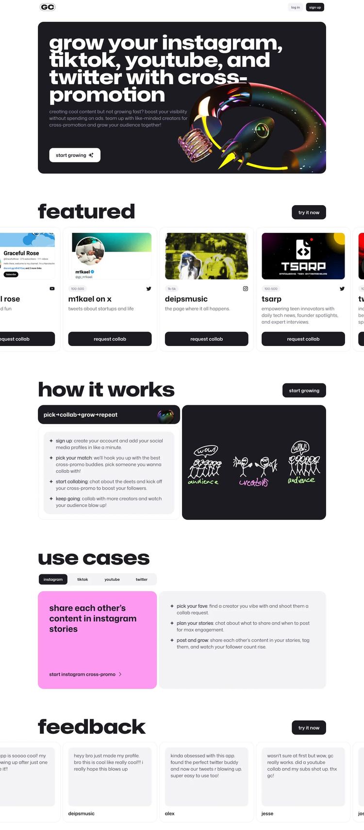 Screenshot 2 of Begc (Example Framer Marketing Agency Website)